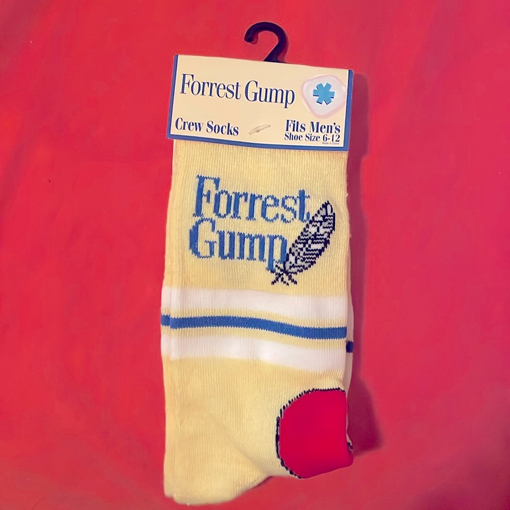 ✨BNWT Forrest Gump 🏓Crew Socks LICENSED BY PARAMOUNT